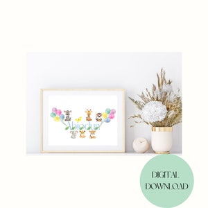 Abiodun Dschungel Namensdruck, Baby Name digitaler Download I personalisierte Namensdrucke, druckbare Babynamen, druckbare Kunst
