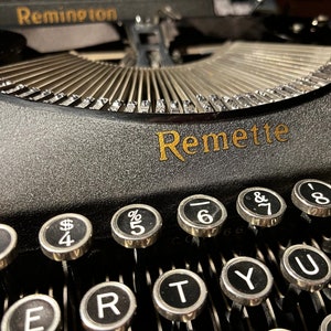 Typewritten poem, card, invitation, or other shortform content using an antique Remington typewriter