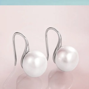 Luxury Earrings, Elegance Earrings, Classic Faux Pearl Drop Hook Earrings, Wedding Earrings, Engagement Earrings, stylish Earrings,