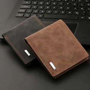 Stilvolle Retro Herren Leder Brieftasche, schlanke Brieftasche Kartenhalter, stilvolle Brieftasche Kartenhalter, Brieftasche des Mannes, Brieftasche für Mann, kompaktes Design