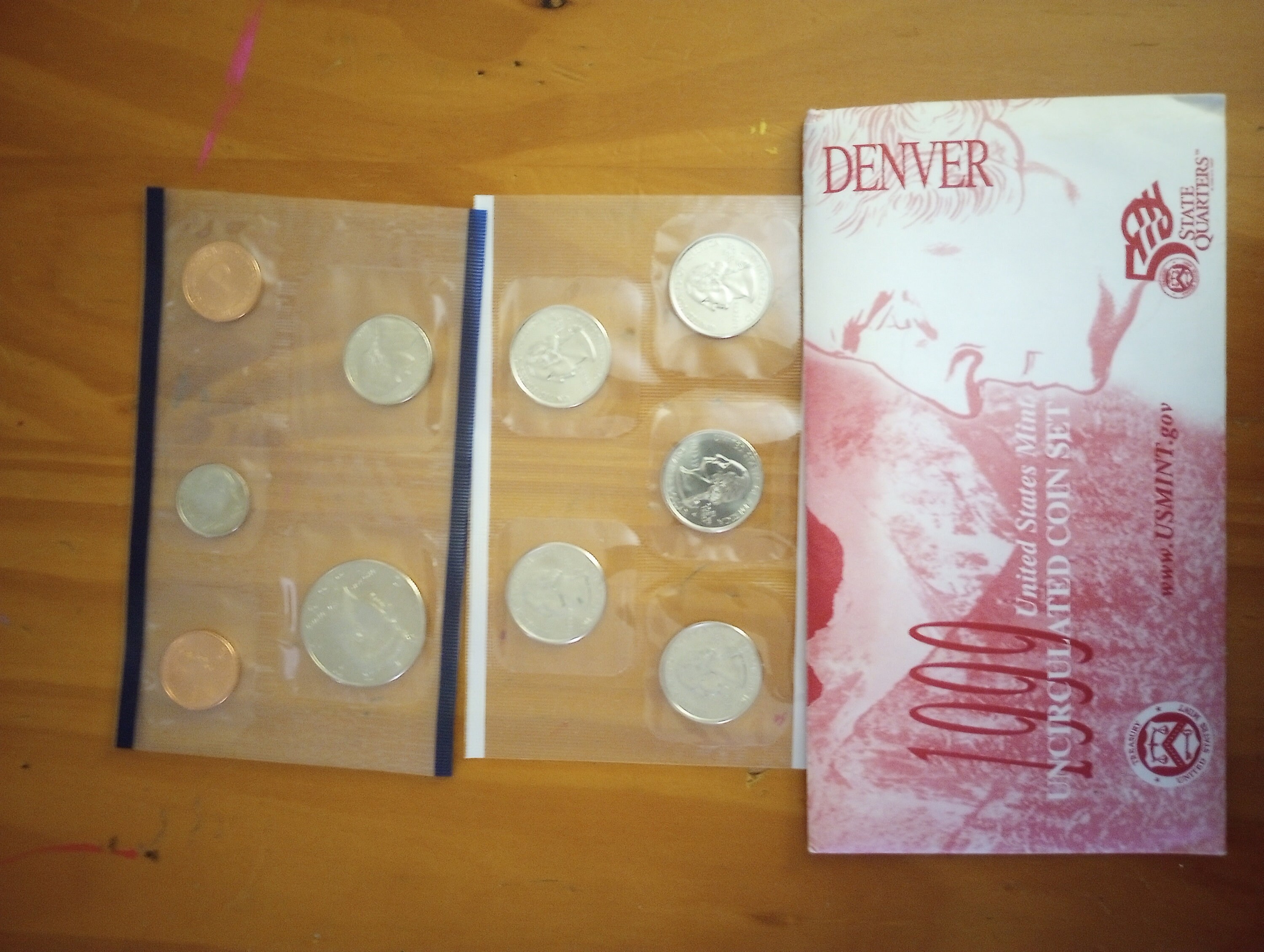 1999 Uncirculated Coin Set Etsy