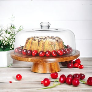 Cake Tray with Lid Clear Cake Stand with Dome Snack Serving Tray