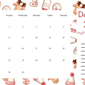 HOLIDAY PRINTABLE CALENDAR