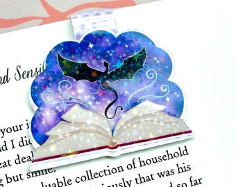Dragon Magnetic Bookmark: Fantasy Art, Photo Cardstock