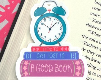 Time To Get Lost In A Good Book Sticker | Water-Resistant Vinyl Sticker