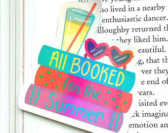 All Booked for Summer Sticker: Water-Resistant Vinyl