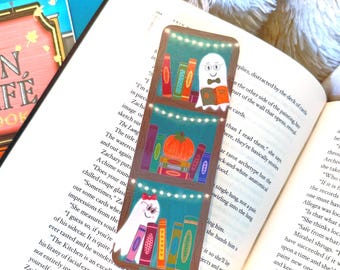 Ghostie Bookshelf Bookmark: Halloween, Fall Reading