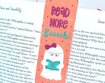 Ghostie Bookmark: Read More Books, Spooky Season, Fall Bookmark