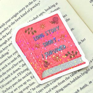 Long Story Short I Survived Sticker: Water-Resistant Vinyl Swiftie Sticker image 5