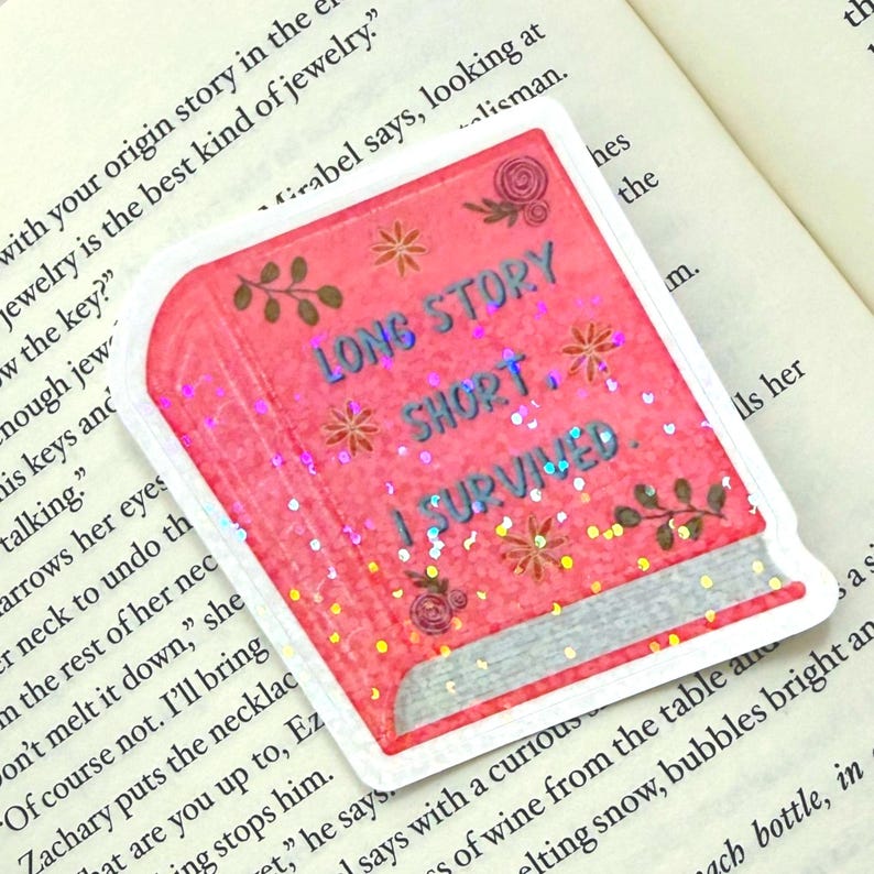 Long Story Short I Survived Sticker: Water-Resistant Vinyl Swiftie Sticker image 5