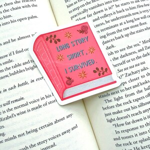 Long Story Short I Survived Sticker: Water-Resistant Vinyl Swiftie Sticker image 8