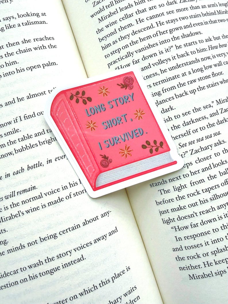 Long Story Short I Survived Sticker: Water-Resistant Vinyl Swiftie Sticker image 8