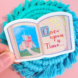 Once Upon A Time Vinyl Sticker: Whimsical Fairy Tale Book