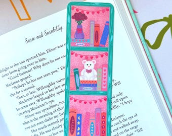 Valentine's Bookshelf Bookmark: Valentine Book Lover Gift