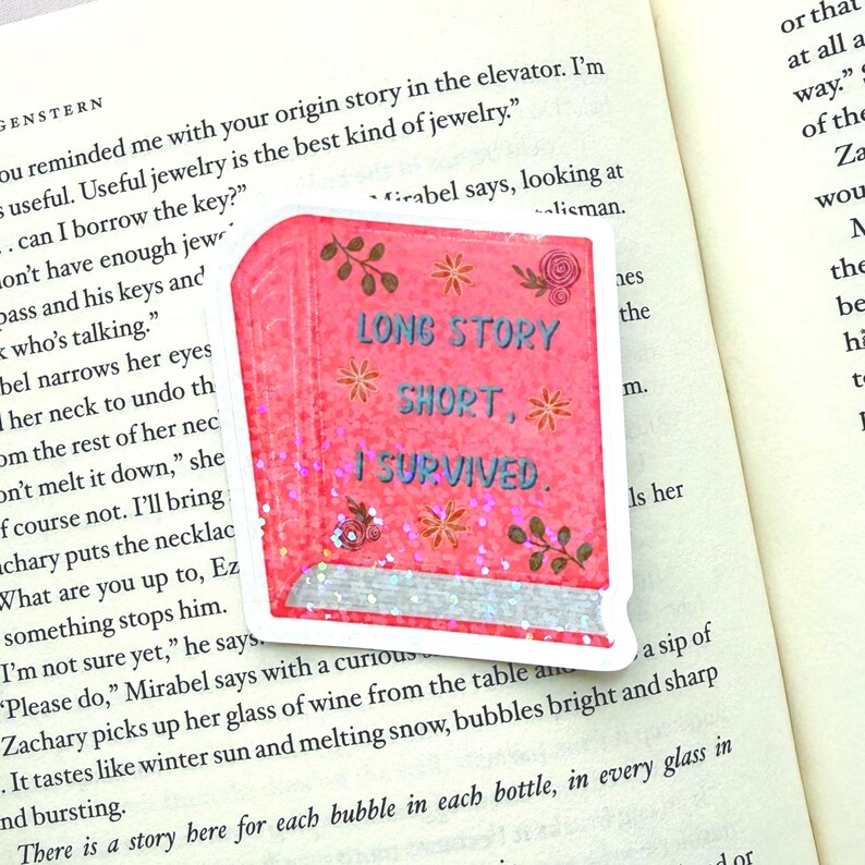 Long Story Short I Survived Sticker: Water-Resistant Vinyl Swiftie Sticker image 7