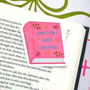 Long Story Short I Survived Sticker: Water-Resistant Vinyl Swiftie Sticker image 4