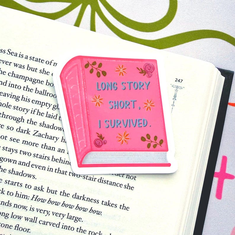 Long Story Short I Survived Sticker: Water-Resistant Vinyl Swiftie Sticker image 4