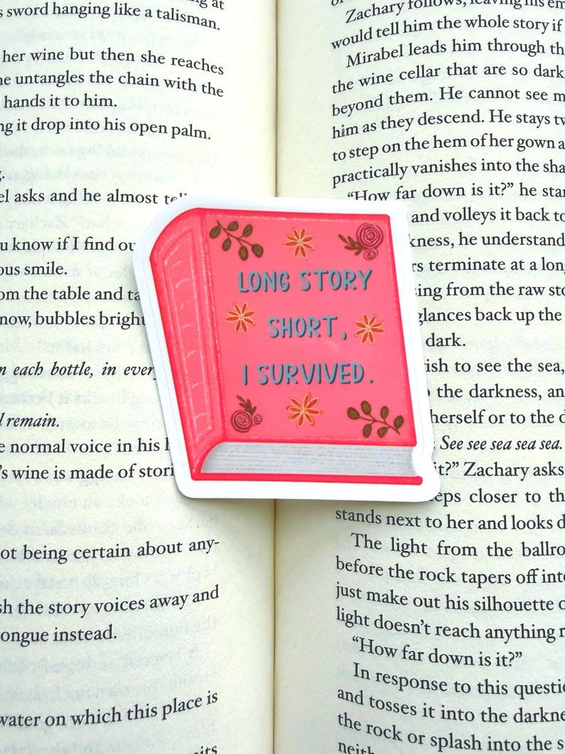 Long Story Short I Survived Sticker: Water-Resistant Vinyl Swiftie Sticker image 1