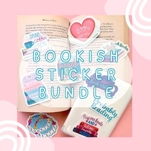 Bookish Vinyl Sticker Bundle: E-reader, Laptop, Water Bottle Stickers