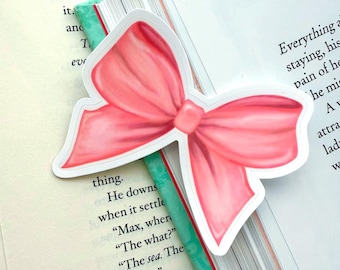 Pink Bow Vinyl Sticker: Water-Resistant Vinyl, Girly Pop Design