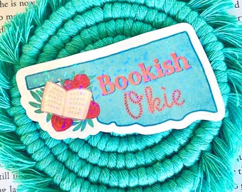 Pegatina Bookish Okie: Vinilo adhesivo de Oklahoma