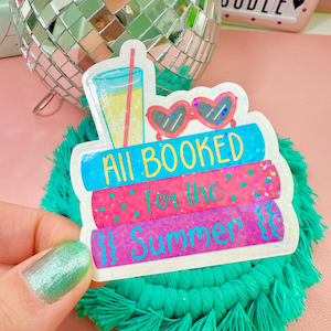 All Booked for the Summer Sticker | Vinyl Sticker | Summer Sticker | Summer Time Sticker