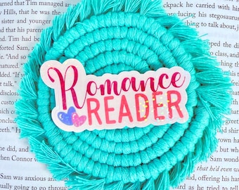 Romance Reader Vinyl Sticker: Water-Resistant