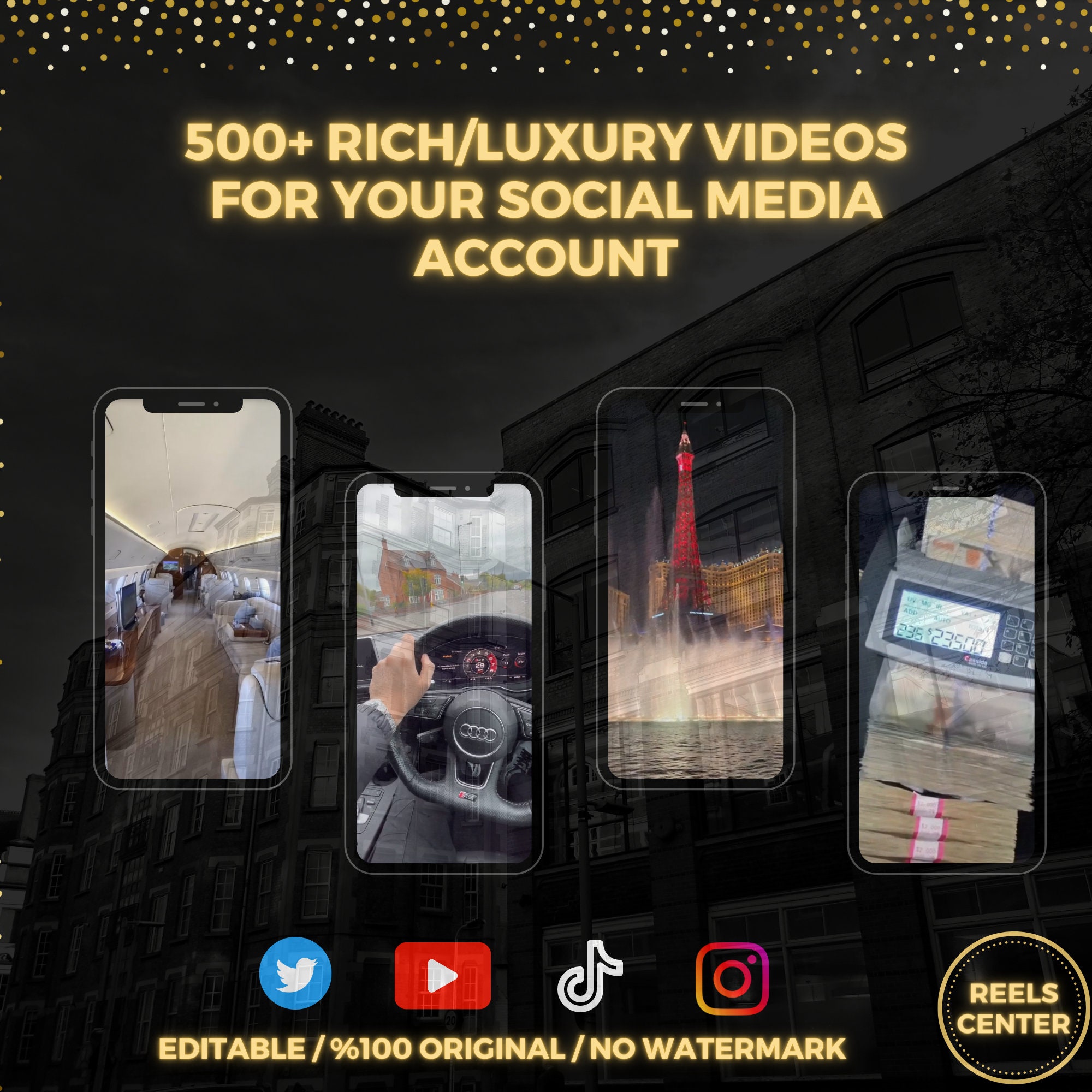 500 RICH LUXURY MOTIVATIONAL Instagram/tiktok Accounts