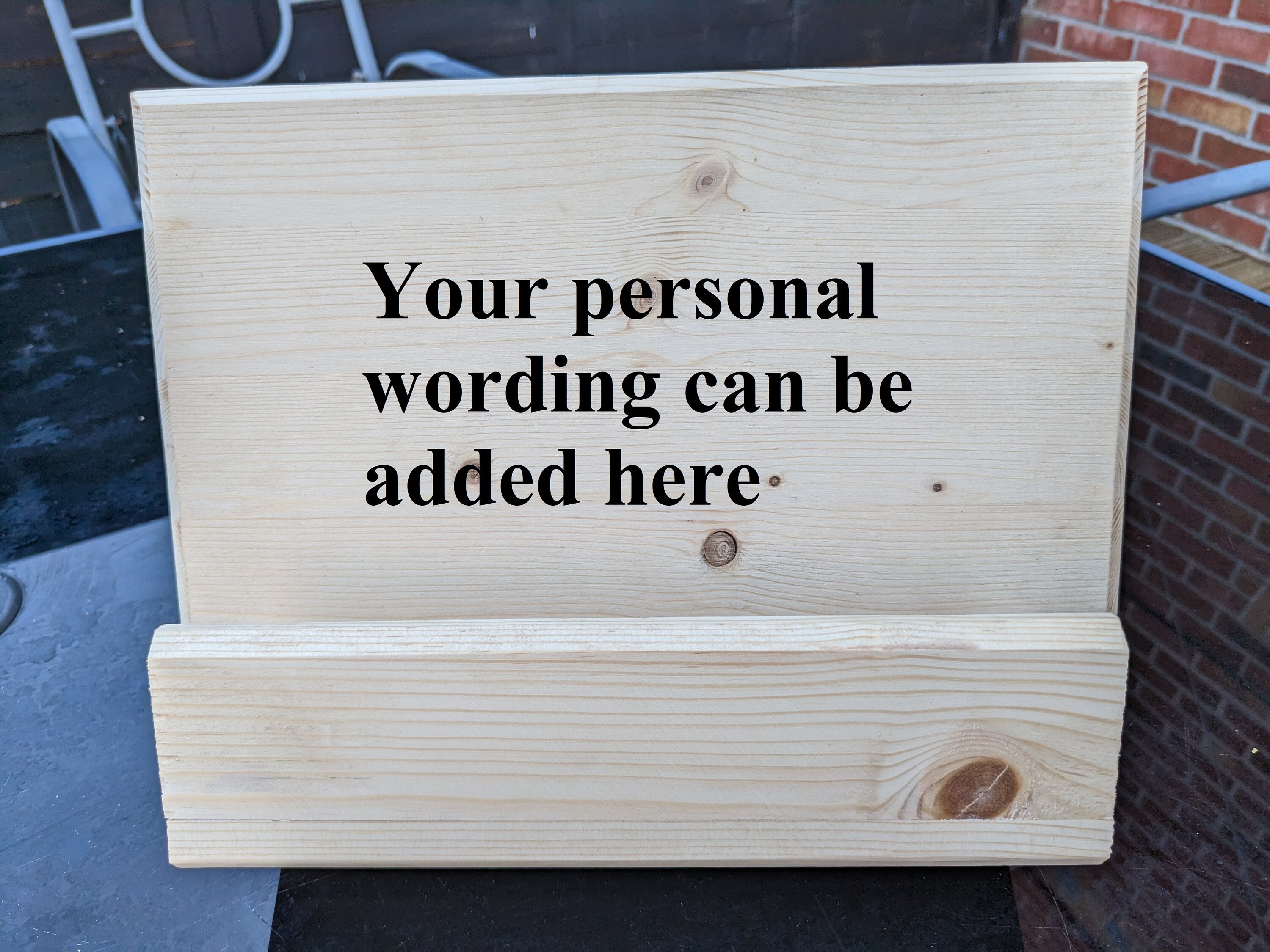 Solid Wood Recipe Book Holder Personalised Etsy UK