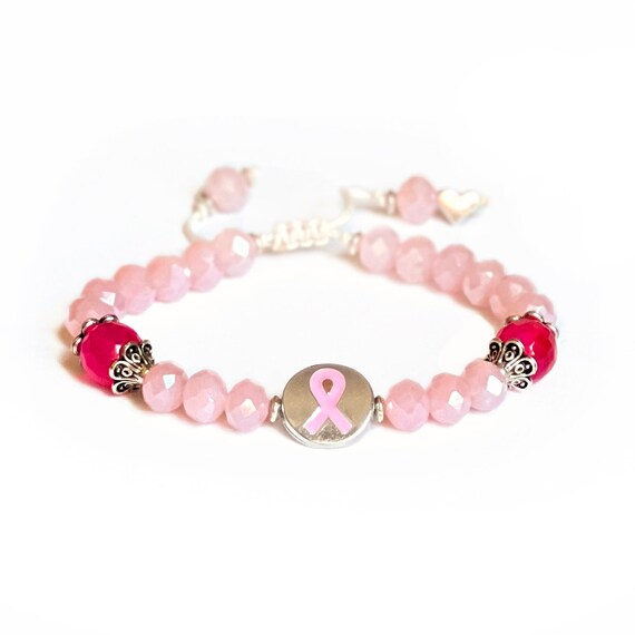 Breast cancer beaded bracelets deals
