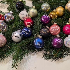Christmas bauble with name, personalized, Christmas tree bauble, Christmas, gift, gifts, gift idea from the heart