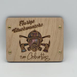 Geschenkkarte für Feuerwehrmänner/ Frauen, Geldgeschenk für die Alltagshelden der Feuerwehr, Personalisierbar mit Namen oder Datum