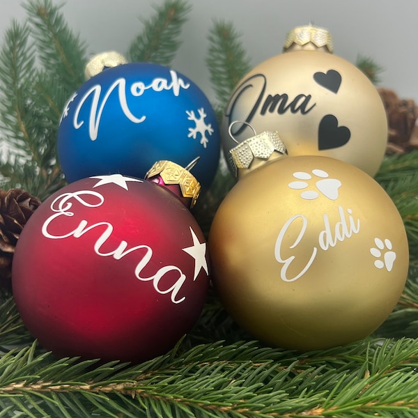 Weihnachtskugel mit Namen, Personalisiert, Christbaumkugel, Weihnachten, Christmas, Geschenk, Geschenke, Liebe, Love