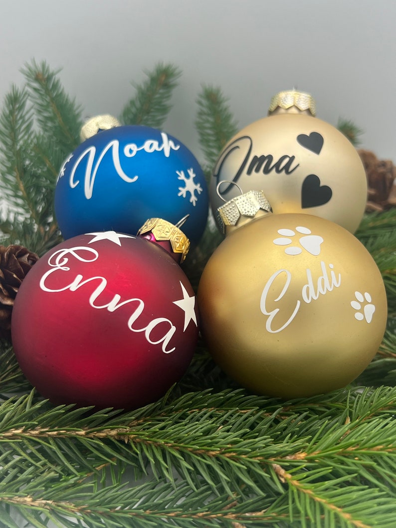 Weihnachtskugel mit Namen, Personalisiert, Christbaumkugel, Weihnachten, Christmas, Geschenk, Geschenke, Liebe, Love Bild 1