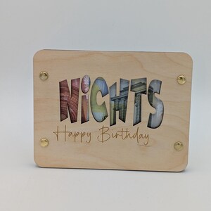 Geldgeschenk Niets van hout | Cadeaubon NIX | Gepersonaliseerd | cadeau-idee voor verjaardagen | houten kaart | Grappig cadeau