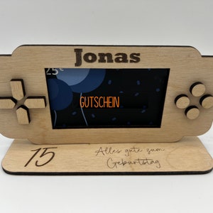 Geldgeschenk für Zocker, Zocken, Geschenkidee zum Geburtstag, Gutscheinhalter Gaming, Spielekonsole Verpackung, Geschenkkartenhalter