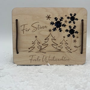 Geldgeschenk. Gutscheinkarte / Weihnachtskarte, Geschenkgutschein personalisierbar