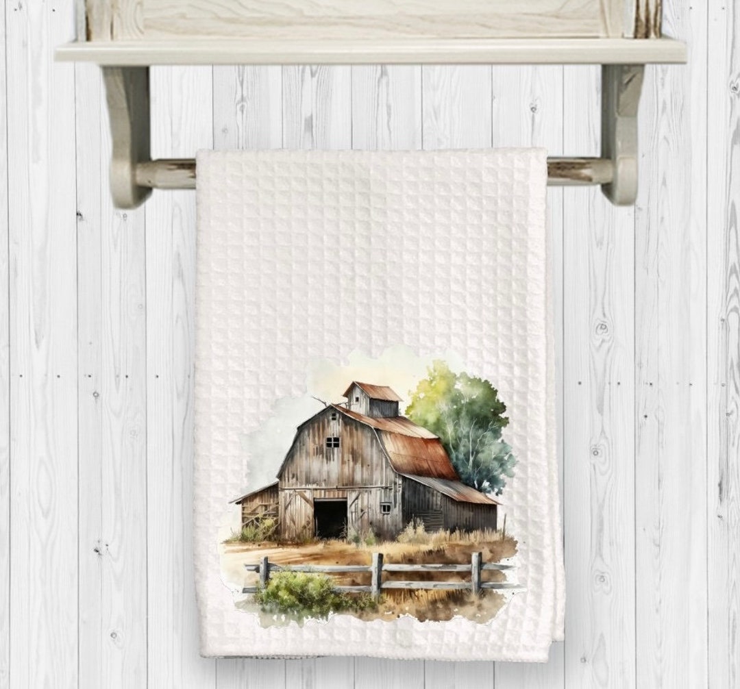 Garden Estate Watercolor Linen Towel