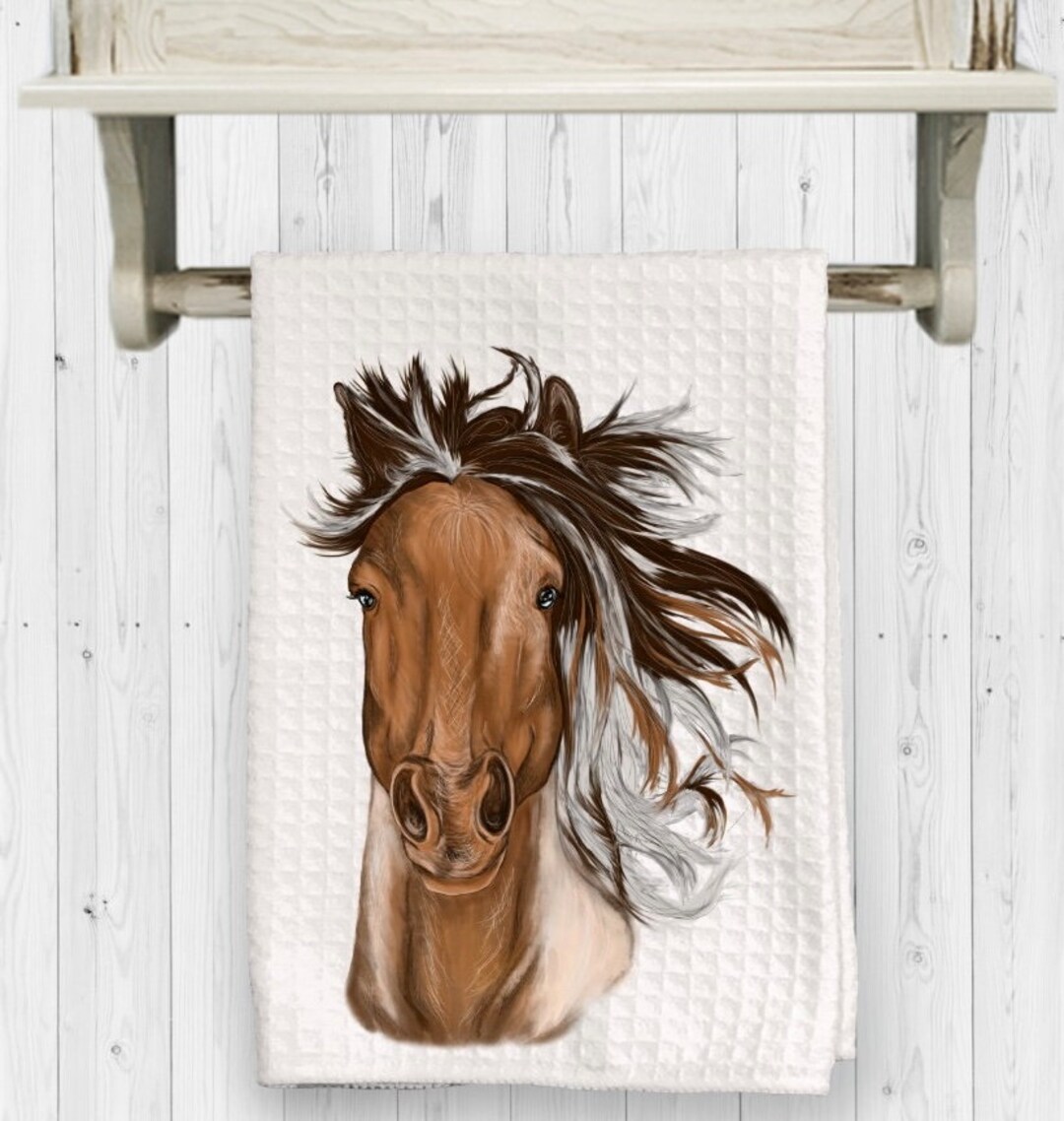 Rustic Boho Horse Kitchen Towel Etsy