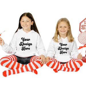 Kids Christmas Hoodie Mockup, Gildan 18500B Youth Hoodie Mockup, Child Mockup Youth Model Mockup Sweatshirt Kids, Lifestyle Mockup 185B