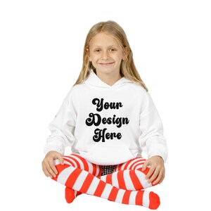 Kids Christmas Hoodie Mockup, Gildan 18500B Youth Hoodie Mockup, Child Mockup Youth Model Mockup Sweatshirt Kids, Lifestyle Mockup 185B