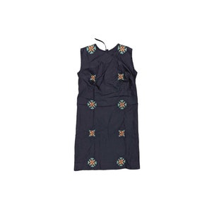 Black Embroidered Sleeveless Dress - Vintage 1990 Shift - Size Medium 6/8 -  Etsy