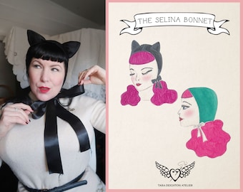 The Selina Bonnet ~ PDF Sewing Pattern ~ One size Bonnet Pattern