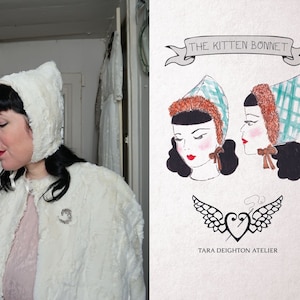 Kitten Bonnet Schnittmuster: Skimütze im Vintage-Stil (PDF-Muster)