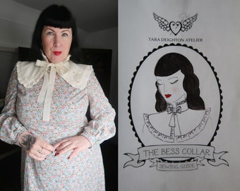 Bess Detachable Collar Sewing Pattern: Ruffled, Pie Crust (PDF Pattern)