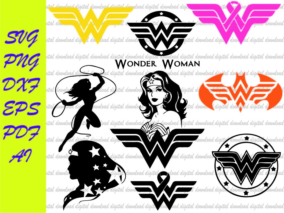 Wonder Woman Svg, Superhero Strong Bundle Svg Shirt, Files for Cricut ...