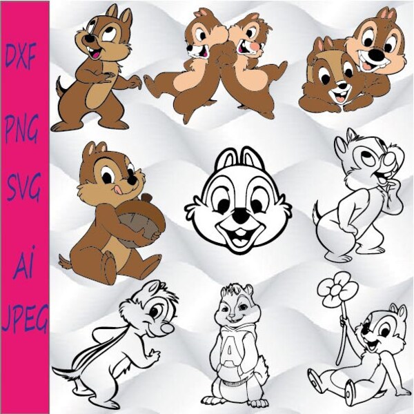 Chip and Dale - Etsy