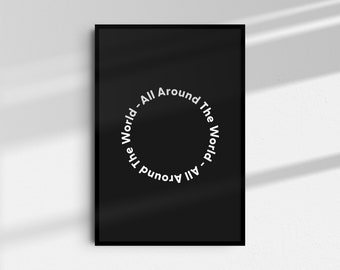 Impresión tipográfica de la letra de Oasis / Póster de música indie rock (Descarga digital)