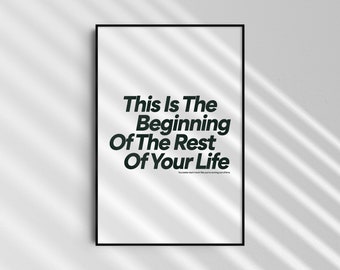 Impresión de la letra de Gerry Cinnamon: Arte mural con tipografía de música indie (descarga digital)