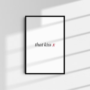 The Courteeners That kiss Wall Art Typography Music Poster Home Decor A5 A4 A3 A2 A1 Lyrics Print Wall Art Indie Rock Art Digital Download